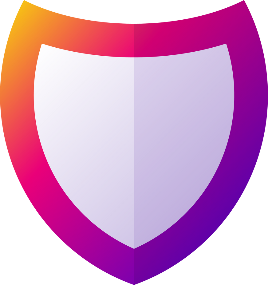 Colorful shield logo design vector image